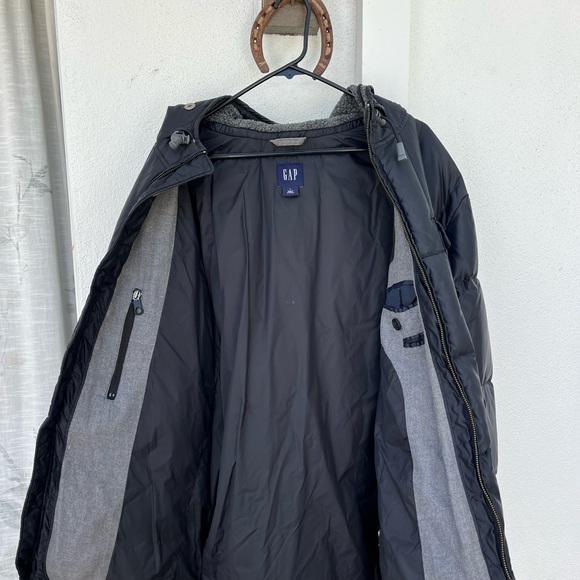 Men's Vintage Winter GAP Goose Down Puffer Jacket Hoody (Large) - Picture 5 of 5